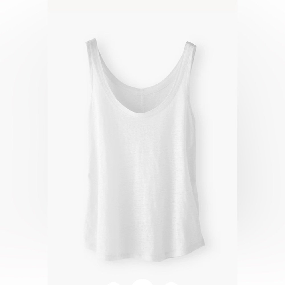 Wrap London Linen Jersey Vest - White - US Size 6
